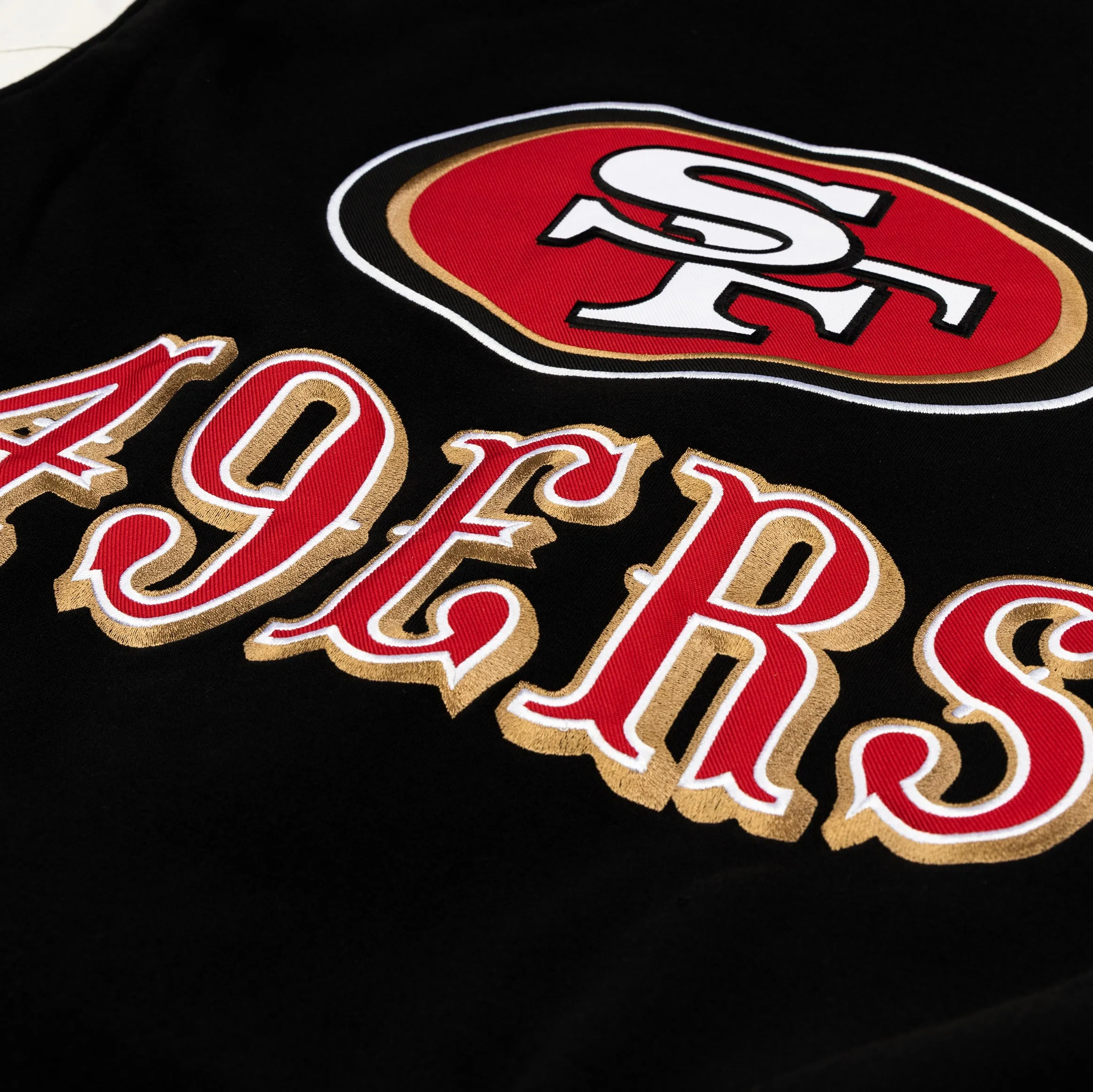 San Francisco 49ers Reversible Letterman Mens Jacket (Black/White)