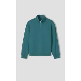 Sea Green Half Zip Sweatshirt