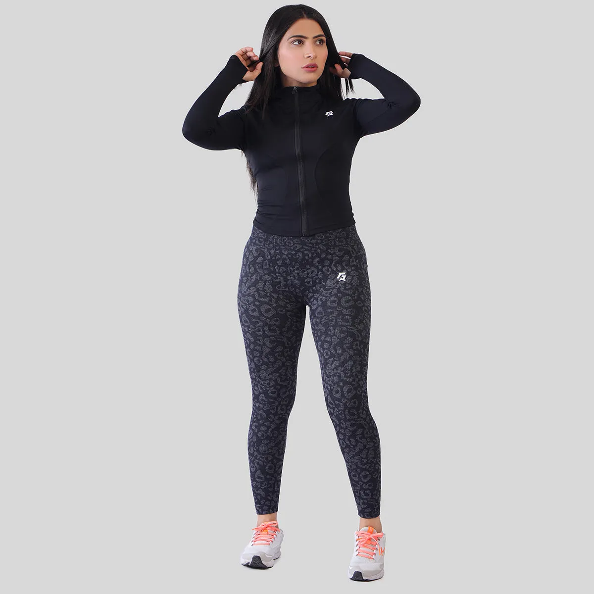 Specked Seamless Leggings (Black)