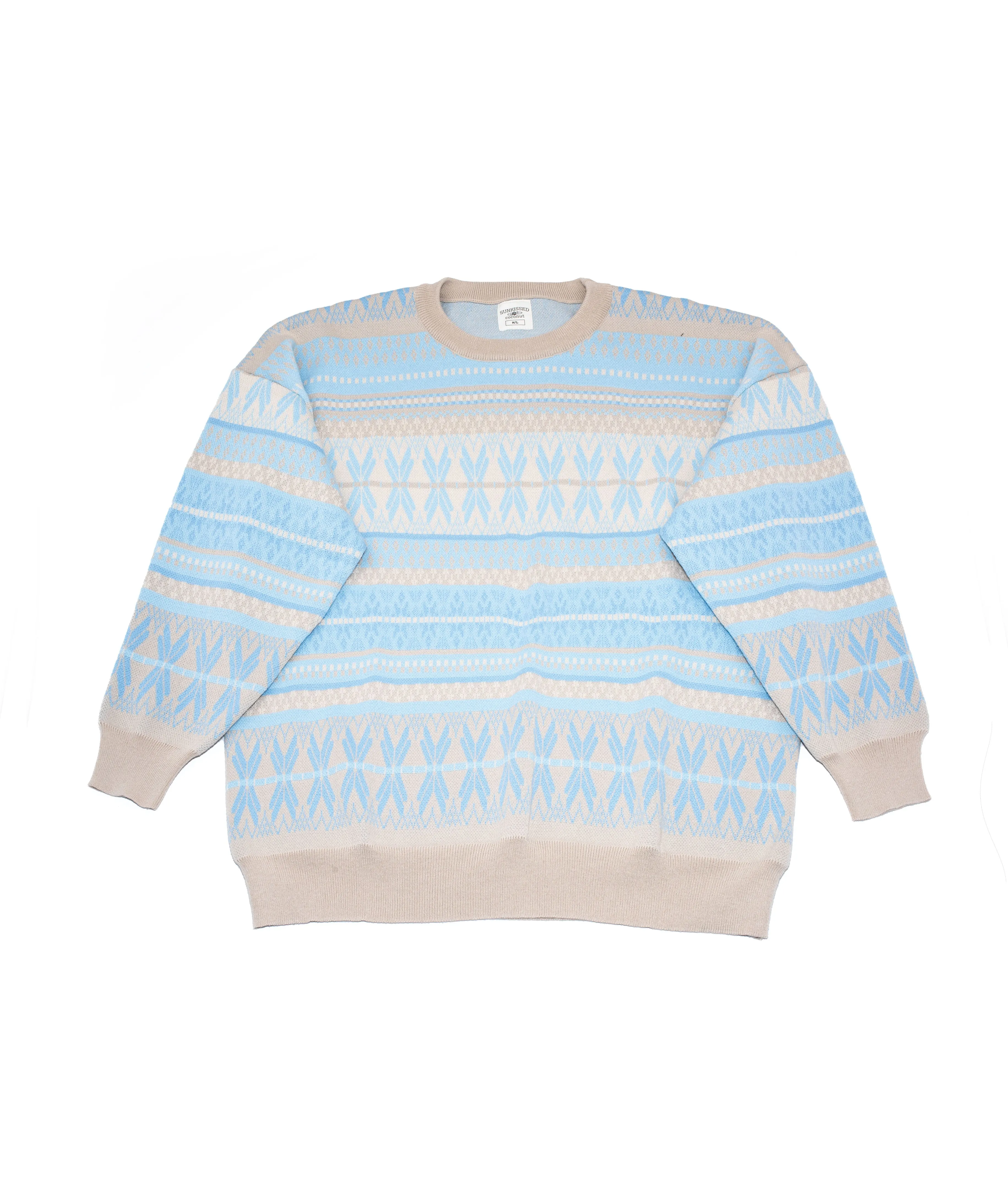 Sunkissed Coconut Juniors Aspen Ski Snowflake Sweater