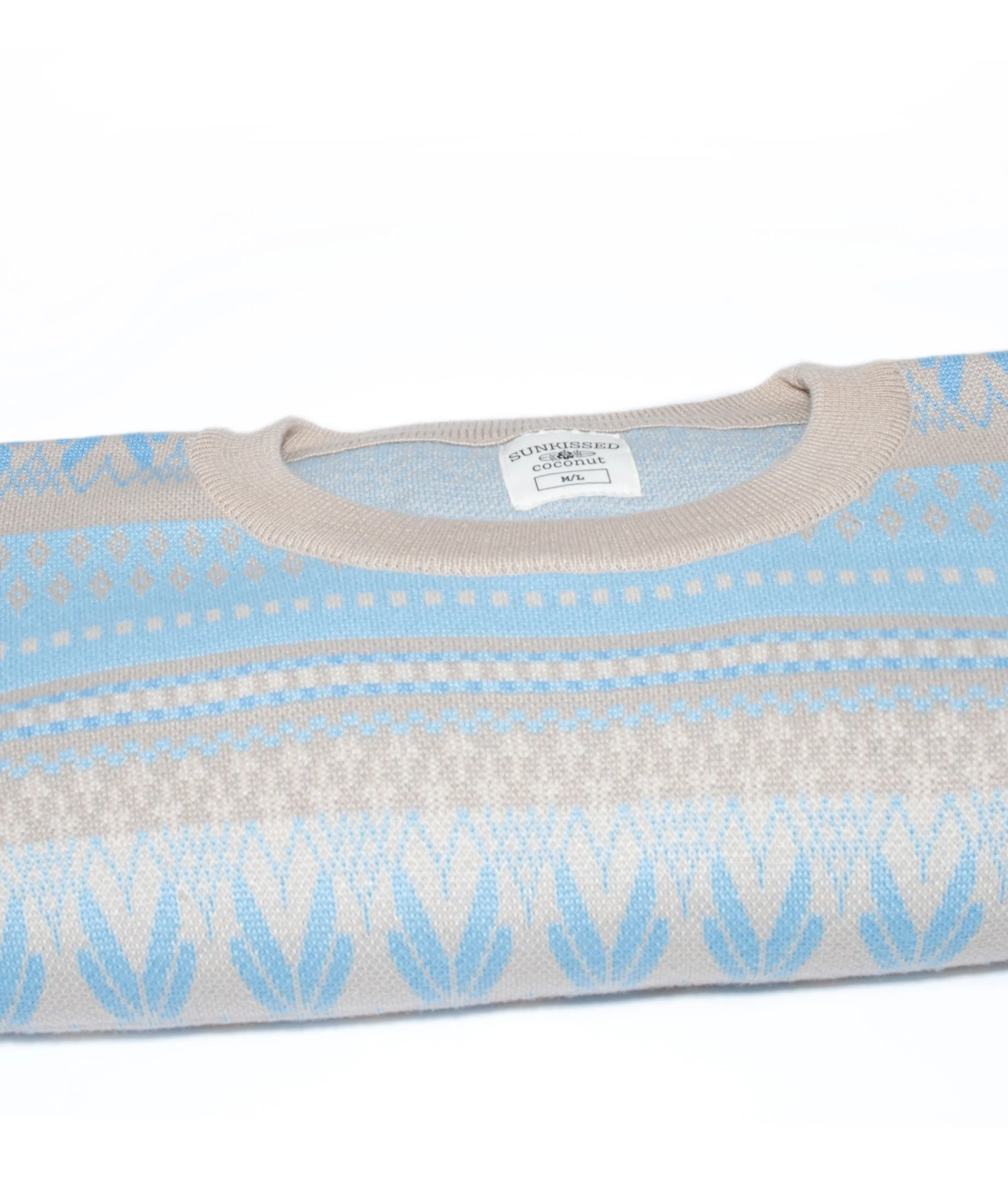 Sunkissed Coconut Juniors Aspen Ski Snowflake Sweater