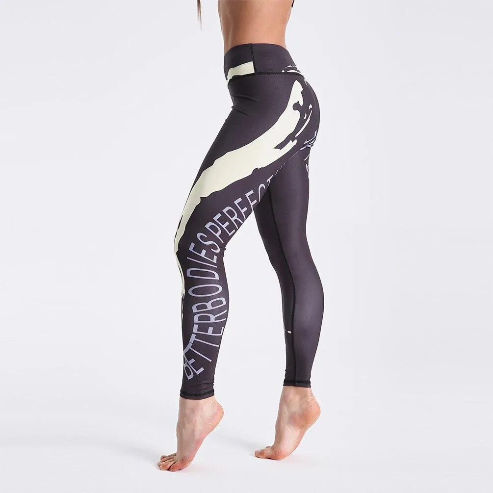 Women High Waist Digital Printed Push Up Sport Fitness Leggings