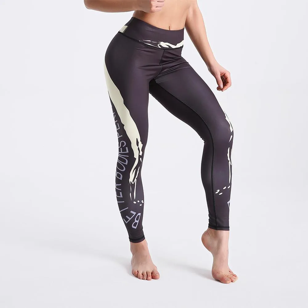 Women High Waist Digital Printed Push Up Sport Fitness Leggings