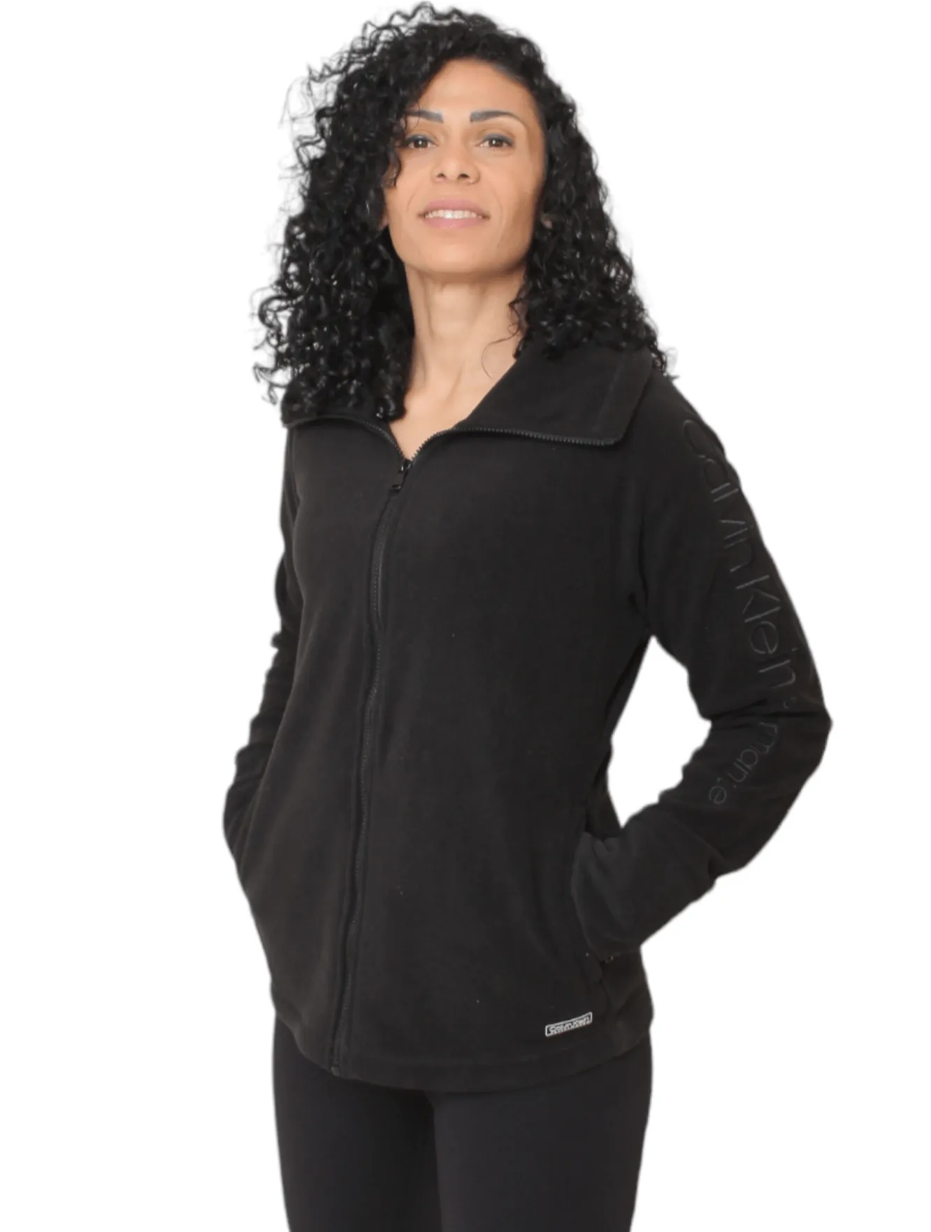 Women Jacket Full Zipper - CK - Black 2