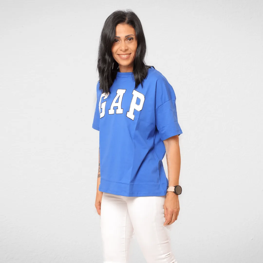 Women Tshirt - تصنيع محلي - G - Blue