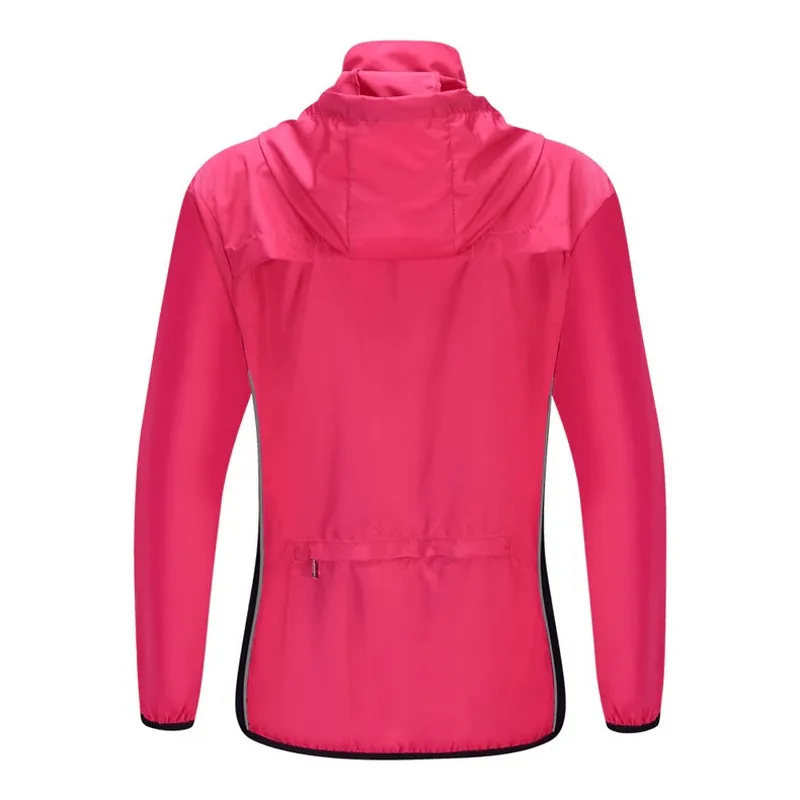 Women's Waterproof Cycling Jacket with Hooded / Running  Jacket with Pocket Back - SF0073