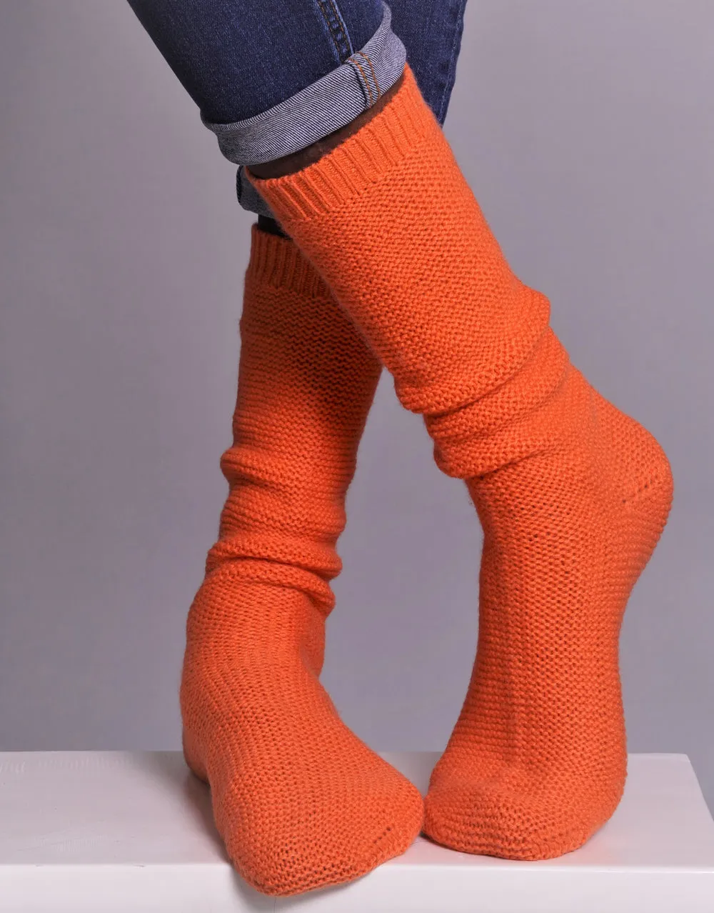 Yoga Socks in Orange