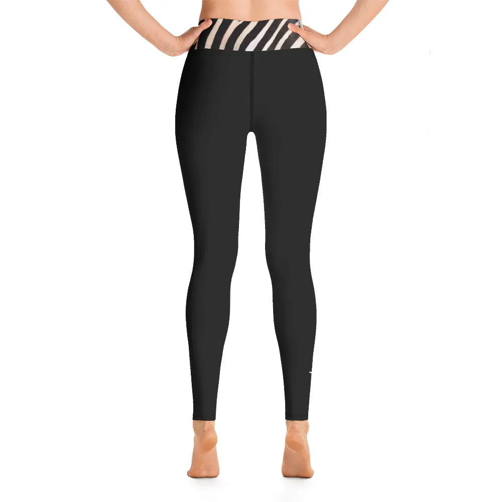 Zebra Trim Yoga Leggings